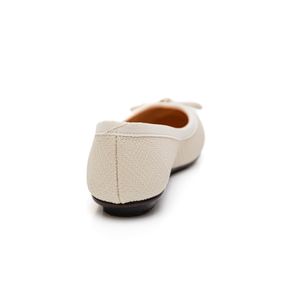 Sapatilha Moleca Casual Feminina Laço 5027.1423 Off-White