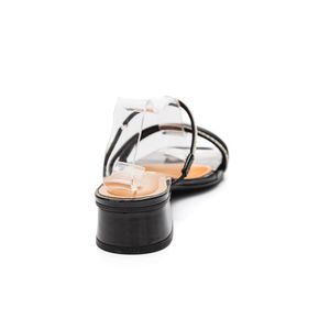 Tamanco Vizzano Salto Baixo Feminino Tiras Strass 6454.121 Preto