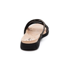 Chinelo Campesi Conforto Feminina Strass Cp221-01 Preto