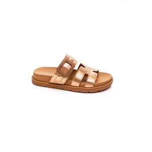 Chinelo Dakota Rasteira Feminino Fivela Strass Y7823-06 Cobre