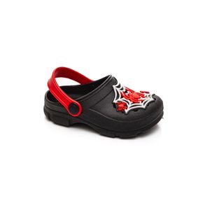 Sandália Lue Lua Babuche Infantil Menino Aranha 25513-313 Preto