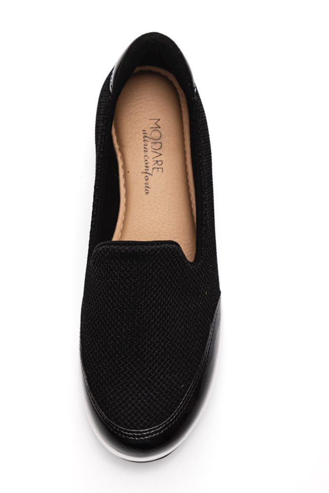 Tenis-Modare-Ultra-Conforto-Feminino-Slip-On-Gel-7320.201-Preto
