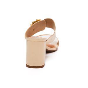 Tamanco Beira Rio Salto Médio Feminino 8436.232 Off-White