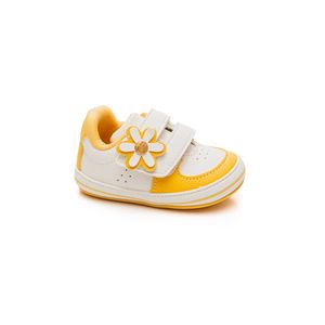Tênis Klin Casual Infantil Menina Flor 448200000 Branco