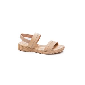 Sandália Comfortflex Casual Feminina Elástico 2451402-02 Bege