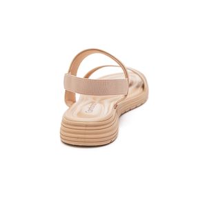 Sandália Comfortflex Casual Feminina Elástico 2451402-02 Bege