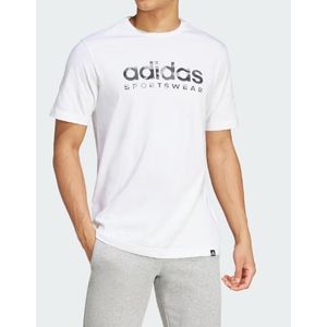 Camiseta Adidas Estampada Camo Linear Masculina Iw2674 Branco