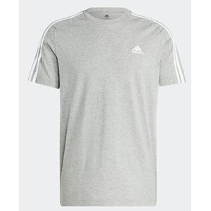 Camiseta Adidas Essentials Single Jersey 3-Stripes Masculina Ic9337 Cinza