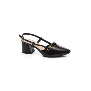 Sapato Chá De Mel Salto Médio Feminina Slingback 346.6503 Preto