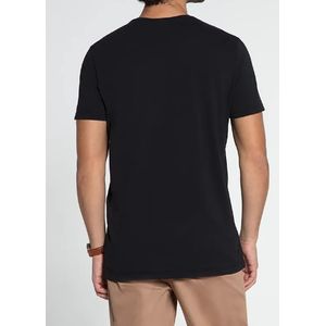 Camiseta Manga Curta Docthos Slim Meia Malha Tinturada 623 119082new Preto
