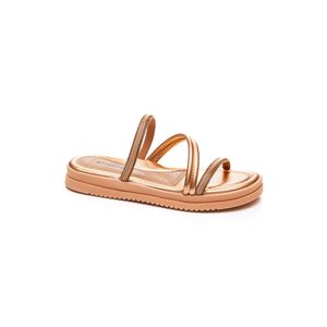 Chinelo Mississipi Slide Feminino Flatform Metalizado Mb531-03 Cobre