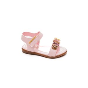 Sandália Ortobaby Rasteira Bebê Menina Flor 18075-004 Rosa
