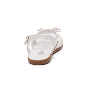 Sandália Ortobaby Rasteira Bebê Menina Laço 18027-001 Branco