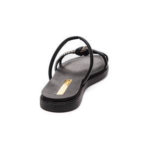 Chinelo Moleca Flat Feminino Com Strass 5443.232 Preto