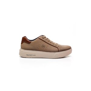 Sapatênis Casual Pegada Masculino Em Couro Flow 111901-08 Bege
