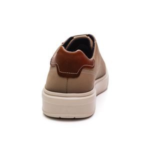 Sapatênis Casual Pegada Masculino Em Couro Flow 111901-08 Bege