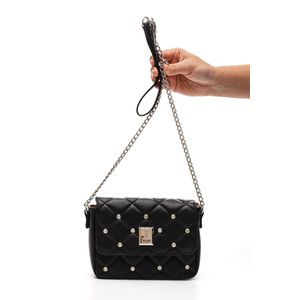 Bolsa Vizzano Transversal Feminina Alça Corrente 10081. Preto
