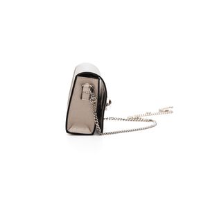 Bolsa Vizzano Clutch Feminina Craquelê Strass 10032.9 Cinza