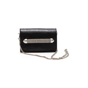 Bolsa Vizzano Clutch Feminina Craquelê Strass 10032.9 Preto