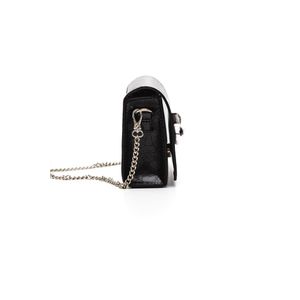 Bolsa Vizzano Clutch Feminina Craquelê Strass 10032.9 Preto