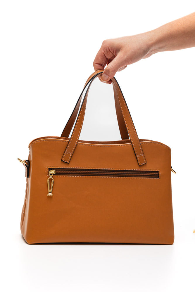 Bolsa-Vizzano-Tote-Acolchoada-Feminina-Alca-Dupla-E-Detalhe-Corrente-10070.5-Caramelo