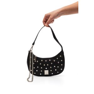 Bolsa Vizzano Baguete Feminina Com Tachas 10088.1 Preto