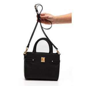 Bolsa Vizzano Tote Alça De Mão E Ombro Feminina Napa Salfiano 10063.4 Preto