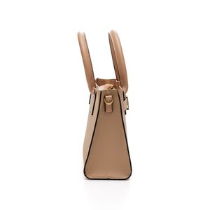 Bolsa Vizzano Tote Alça De Mão/Ombro Feminina Napa Salfiano 10086.1 Bege