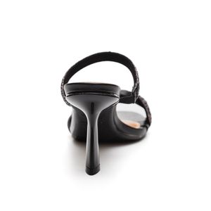 Tamanco Beira Rio Salto Alto Feminino Strass 8545.102 Preto