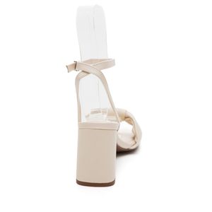 Sandália Loucos E Santos Salto Bloco Feminina Couro L1991300 Off-White