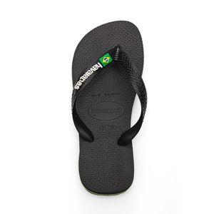 Chinelo Havaianas Brasil Logo Infantil Preto