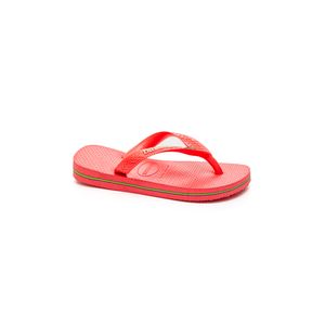 Chinelo Havaianas Brasil Logo Infantil Rosa