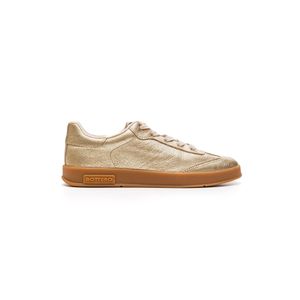 Tênis Bottero Em Couro Feminino Casual  Sneakers 364905 Ouro