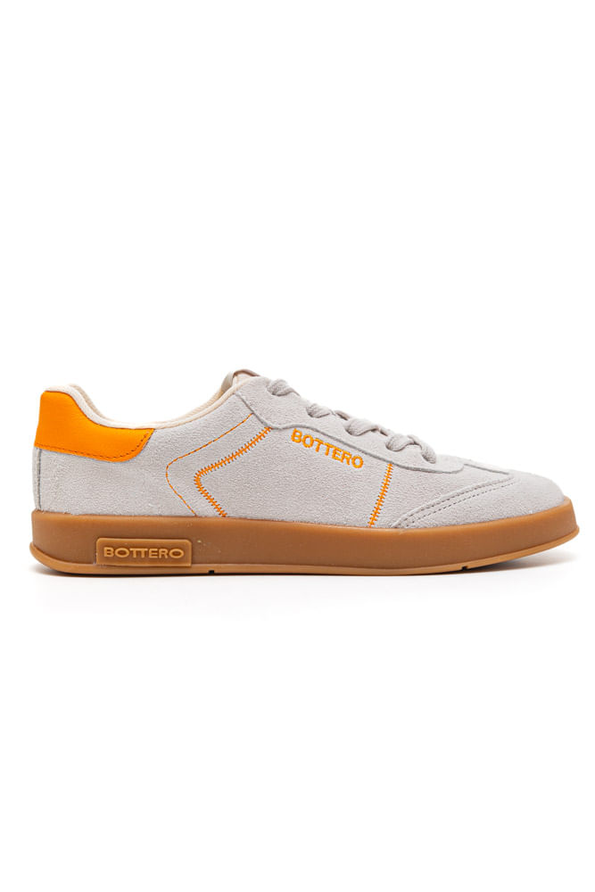 Tenis-Bottero-Em-Camurca-Feminino-Sneakers-364903-Cinza