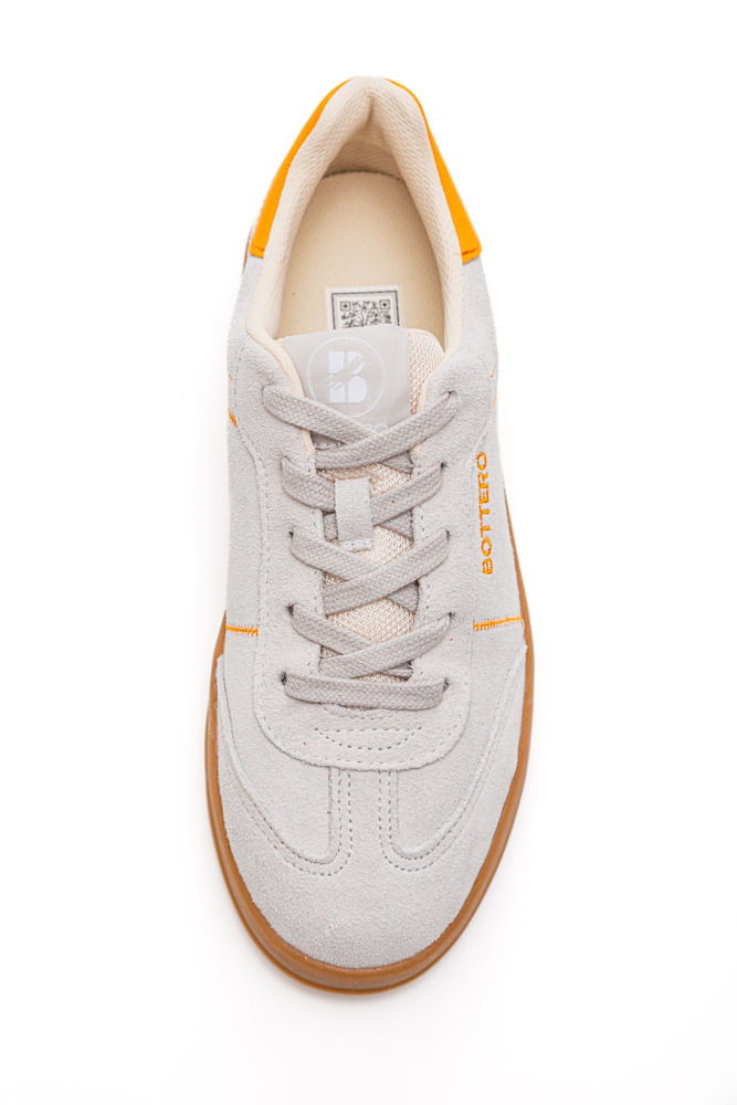 Tenis-Bottero-Em-Camurca-Feminino-Sneakers-364903-Cinza