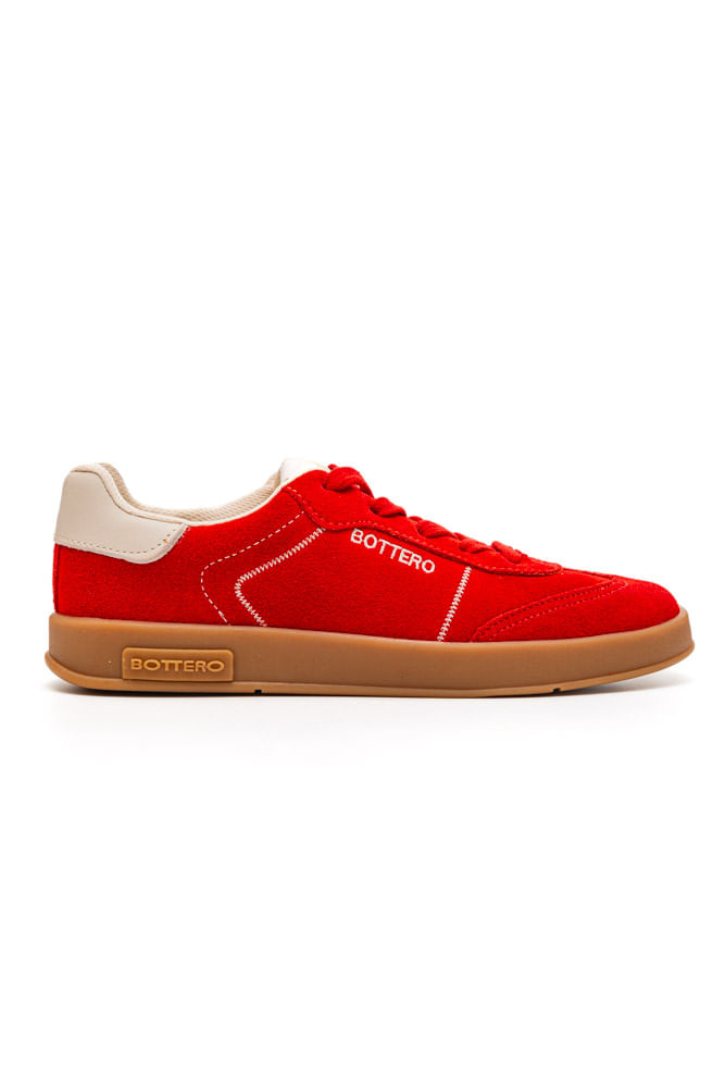 Tenis-Bottero-Em-Camurca-Feminino-Sneakers-364903-Vermelho