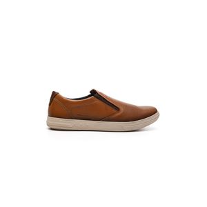 Sapatênis Pegada Slip-On Masculino Couro 115962-05 Caramelo