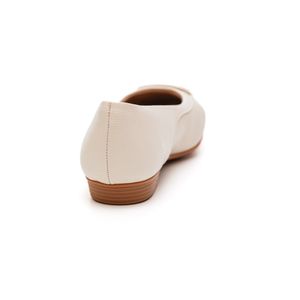 Sapatilha Piccadilly Raquel Salto Baixo Feminina Joanete 250228 Off-White