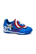 Kit-Dray-Chuteira---Bola-Futsal-Infantil-Menino-Marvel-Capitao-America-4700-Azul