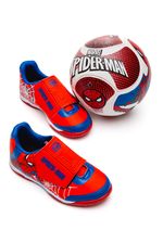 Kit-Dray-Chuteira---Bola-Futsal-Infantil-Menino-Marvel-Homem-Aranha-4702-Vermelho
