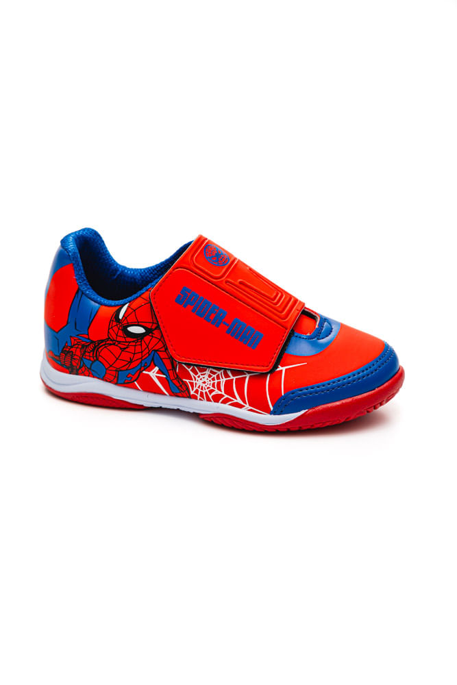 Kit-Dray-Chuteira---Bola-Futsal-Infantil-Menino-Marvel-Homem-Aranha-4702-Vermelho
