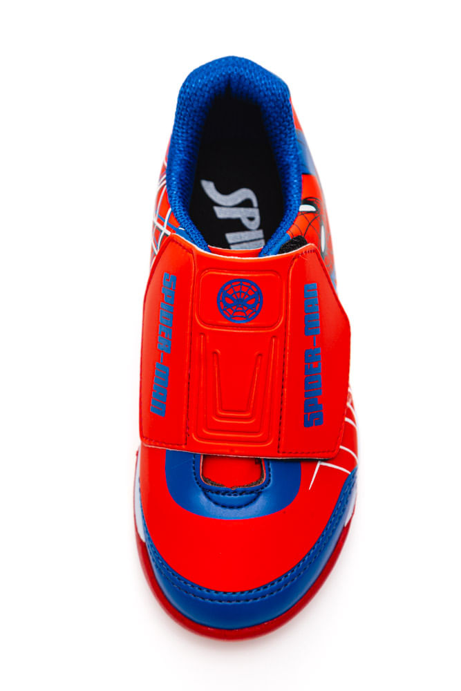 Kit-Dray-Chuteira---Bola-Futsal-Infantil-Menino-Marvel-Homem-Aranha-4702-Vermelho
