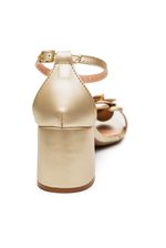 Sandalia-Cha-De-Mel-Salto-Medio-Feminina-Flor-2024-97-Ouro