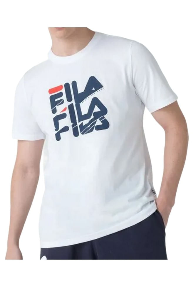 Camiseta-Masculina-Casual-Esportiva-Fila-Branco