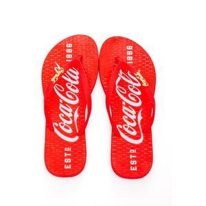 Chinelo Coca-Cola Slim Feminino Estampa Cc3516 Vermelho
