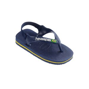 Chinelo Havaianas Brasil Bebê Menino Logo 3587 Marinho