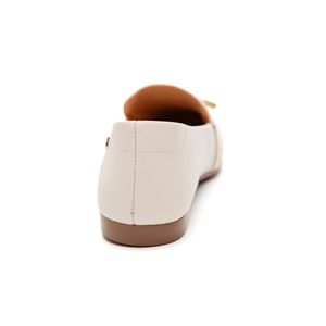 Sapatilha Santinelli Bico Quadrado Feminina Strass 1526-018-242 Off-White