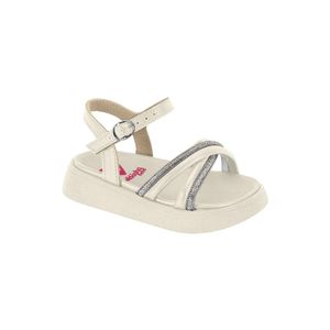 Sandália Molekinha Papete Juvenil Menina Brilho 2733.104 Off-White