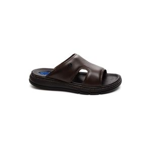 Chinelo Pegada Casual Masculino Couro 134302-03 Marrom