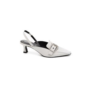 Sapato Loucos E Santos Slingback Feminino Em Couro L1975400 Branco